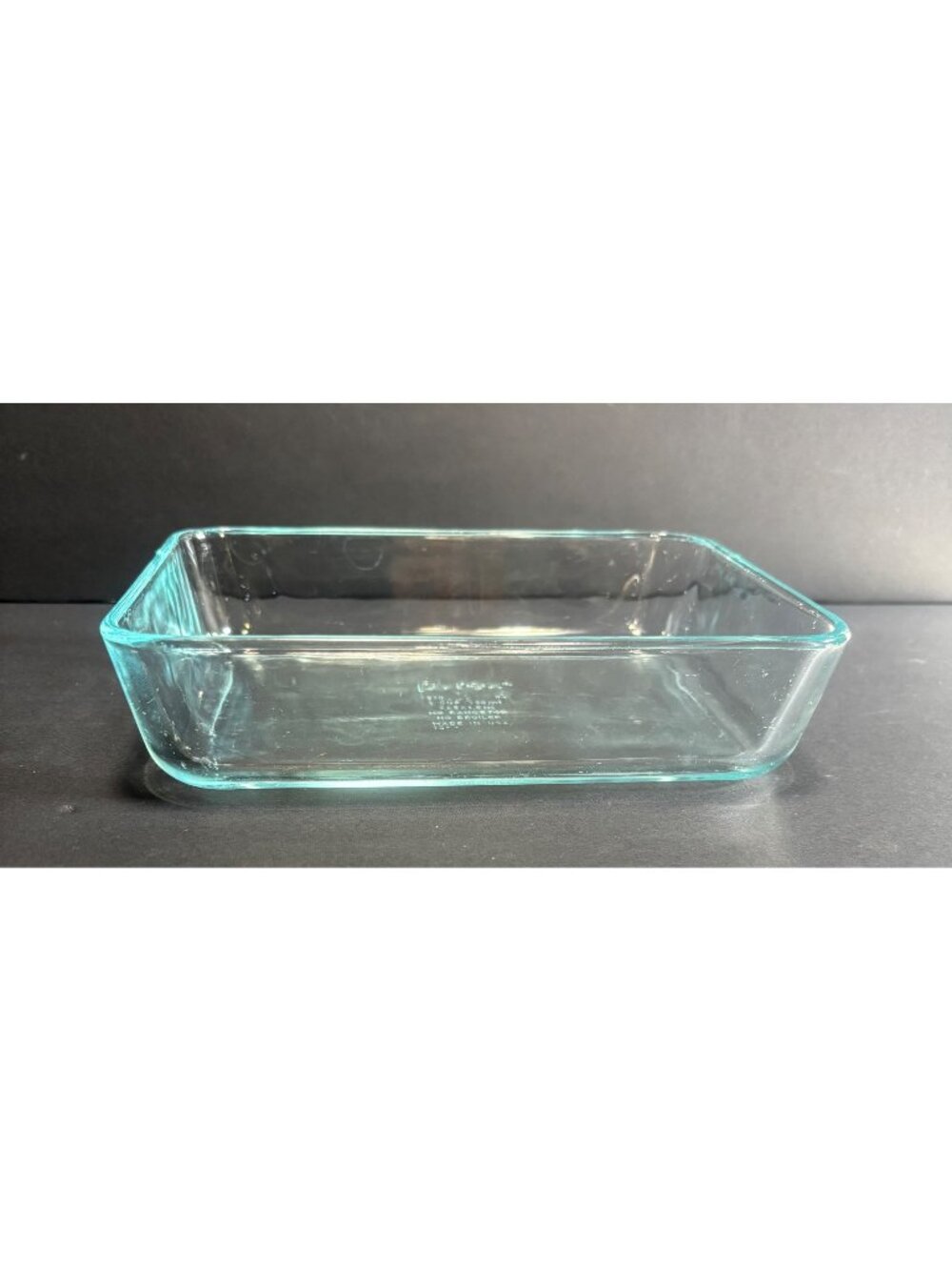 Pyrex 7210 Aqua Blue Glass Baking Dish Rectangle Casserole 3 Cup